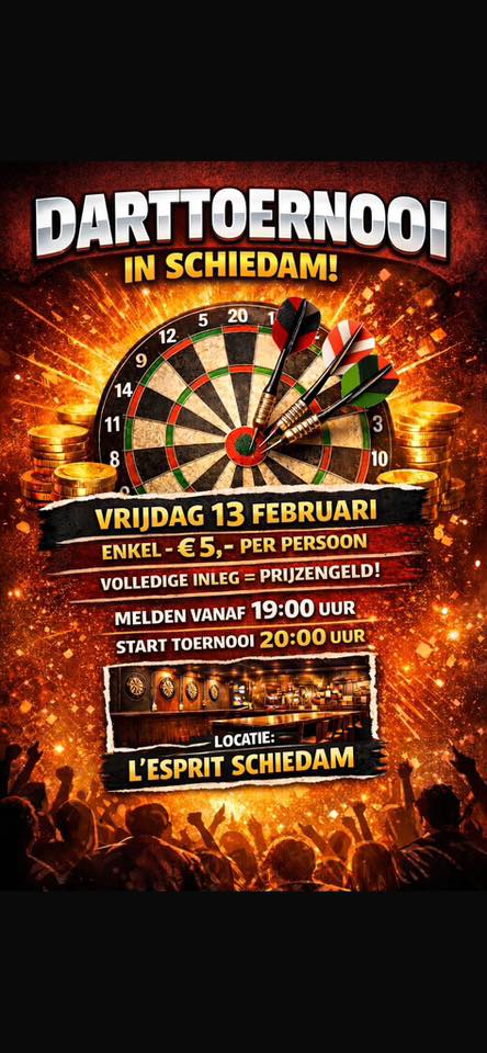 Darttoernooi Flyer